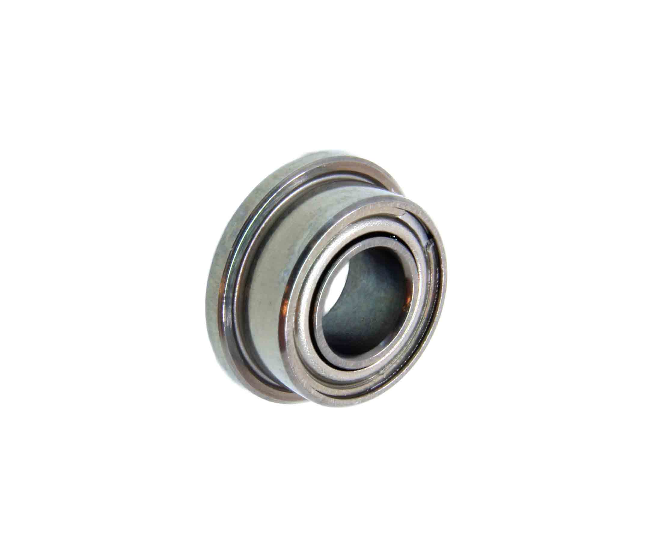 Radial ceramic ball bearing, 3.175 x 6.35/7.52 x 2.38/0.58 with flange