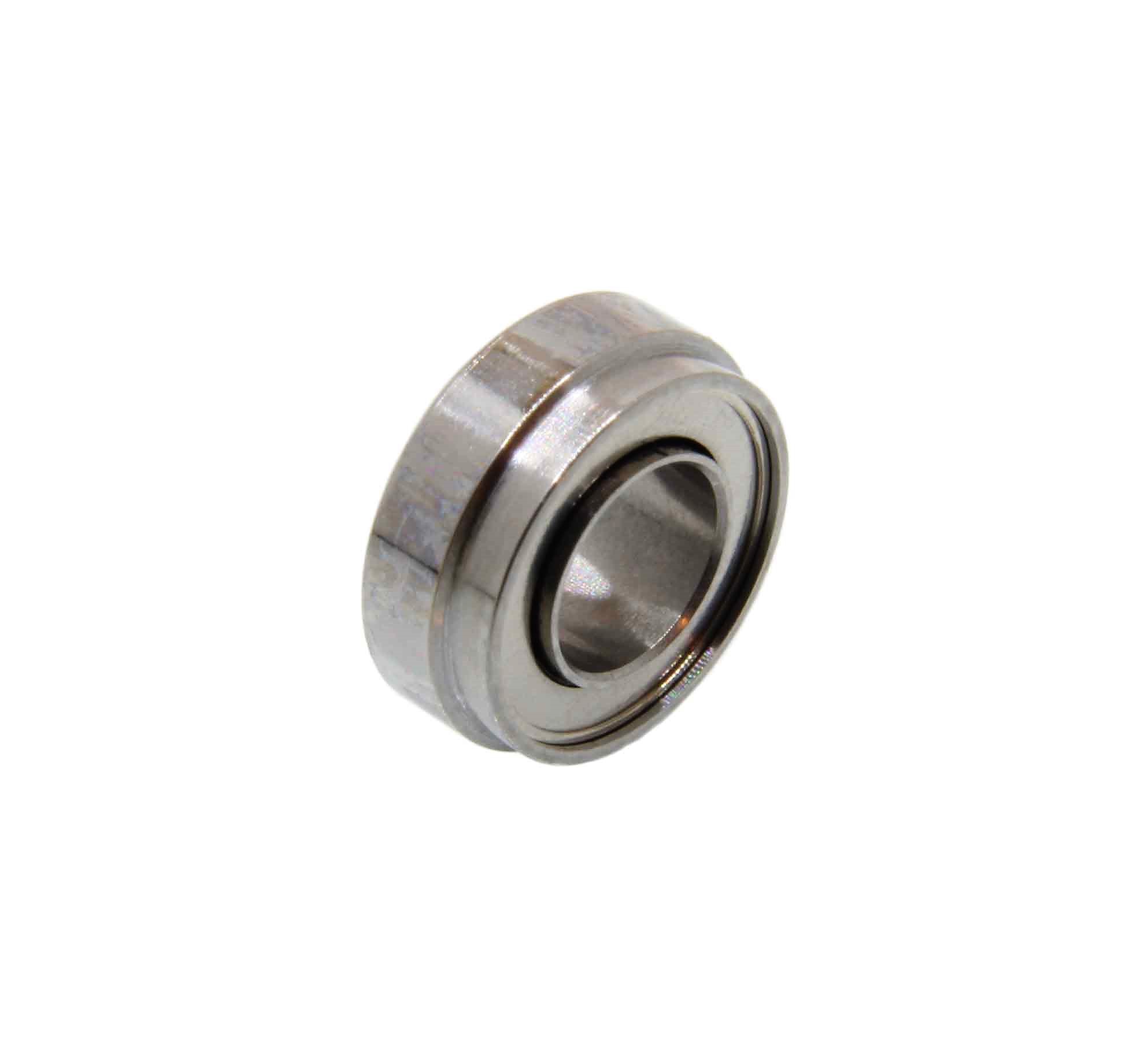 Angular-contact ceramic ball bearing, 3.175 x 5.98/6.45 x 2.38/2.78, stepped outer ring