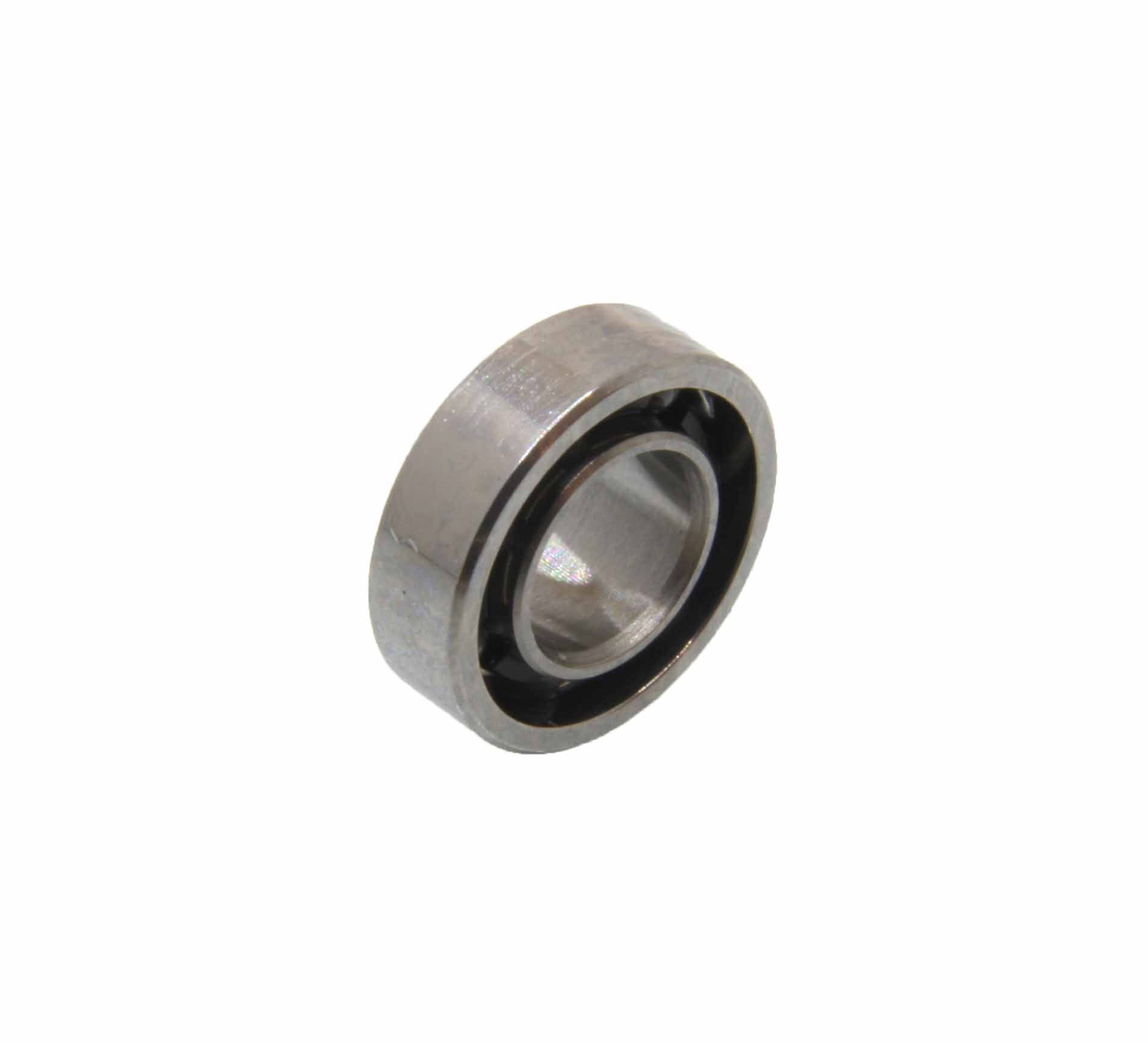 Radial ceramic ball bearing, 3.175 x 6.35/5.26 x 1.90/2.72, extended inner ring