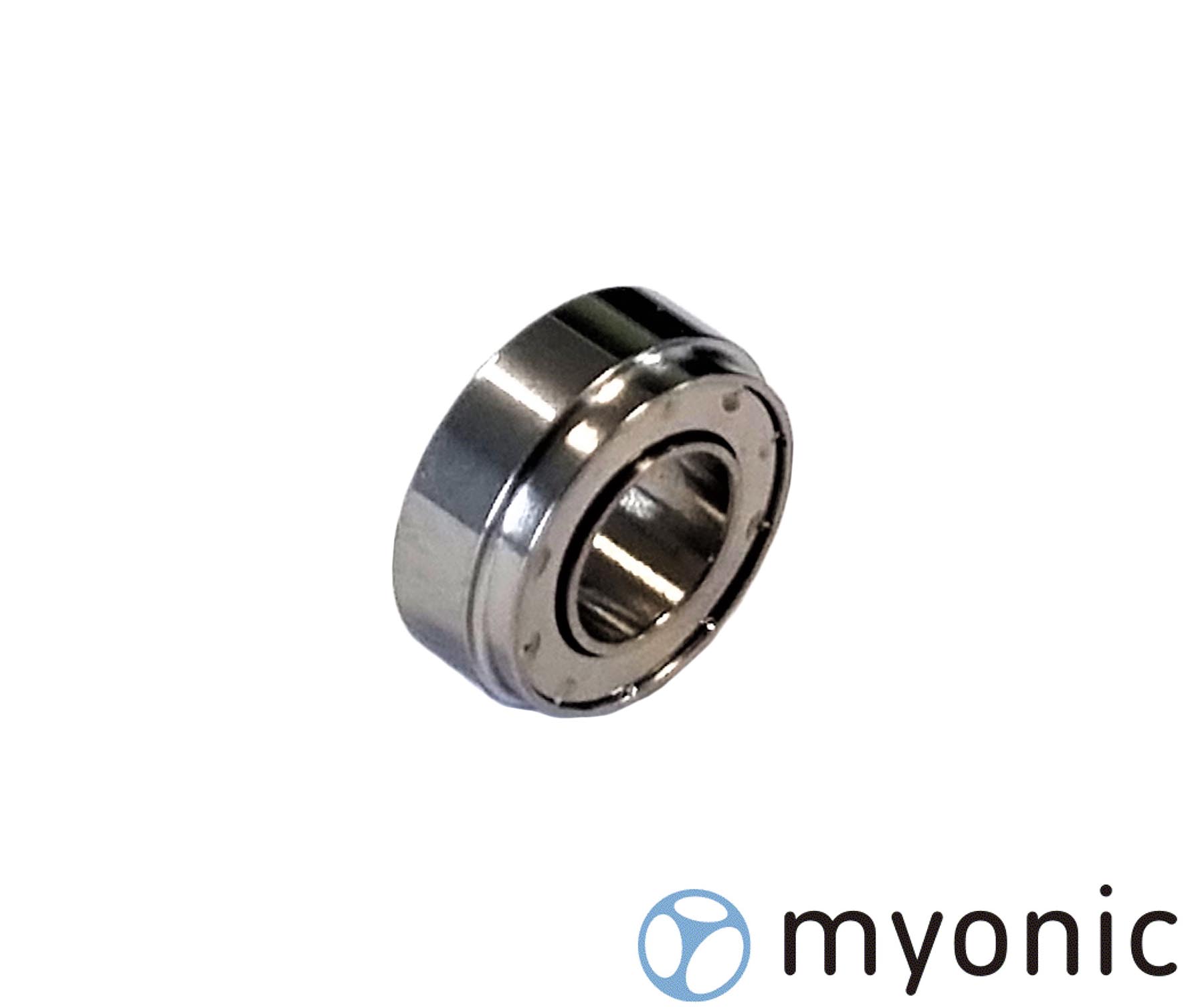 Angular-contact ceramic ball bearing, 3.175 x 5.88/6.35 x 2.45/2.35/1.65, stepped outer ring