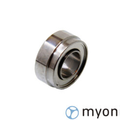 Angular-contact ceramic ball bearing, 3.180 x 7.10/7.52 x 2.78/1.19, stepped outer ring, extended inner ring