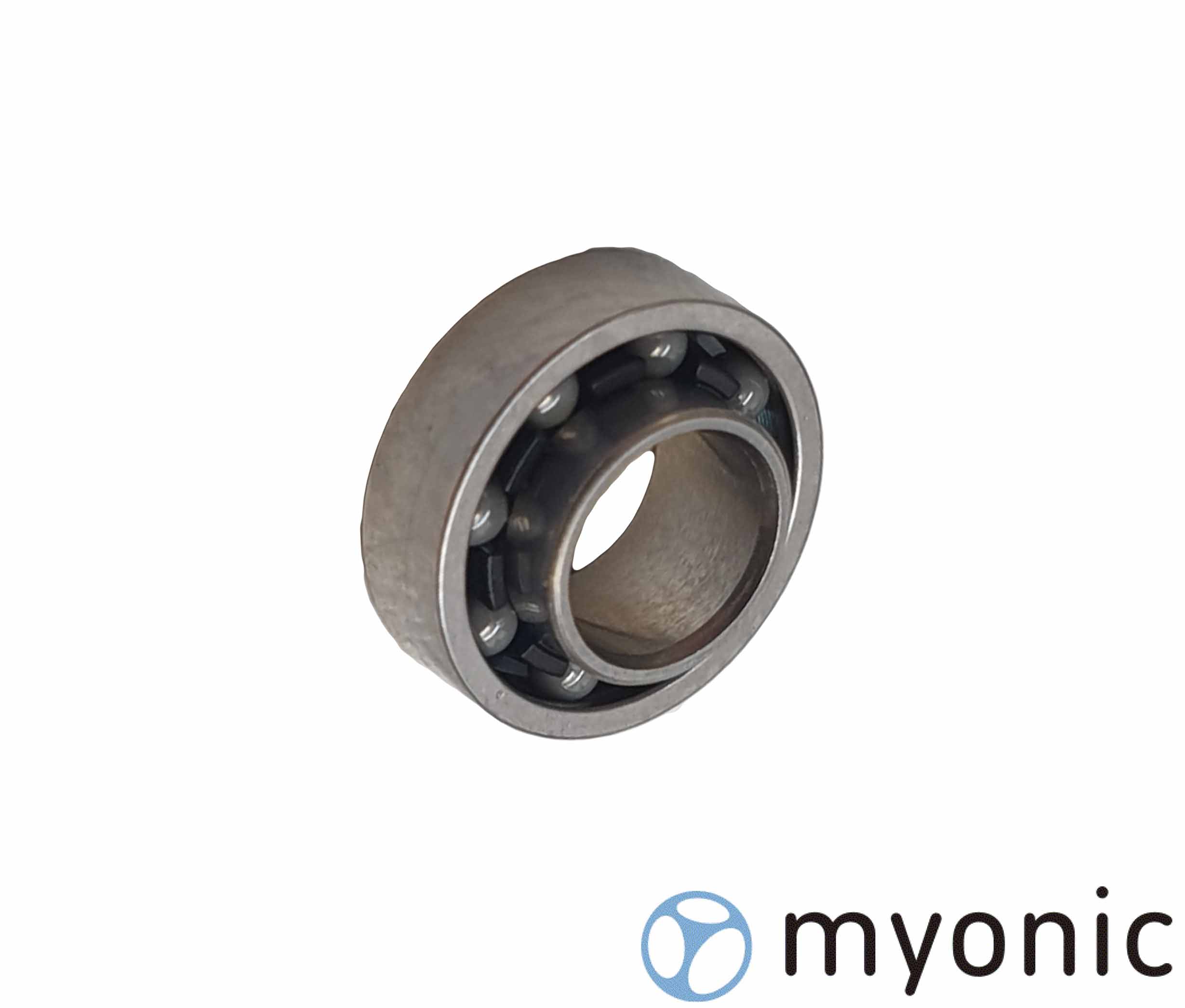 Radial ceramic ball bearing, 3.175 x 6.35/4.02 x 1.92/2.78, extended inner ring