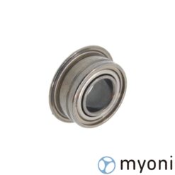 Angular-contact ceramic ball bearing, 3.175 x 6.35/7.52 x 2.78/0.43, with flange