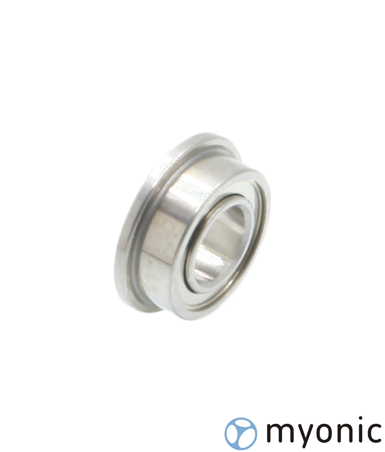 Radial ceramic ball bearing, 3.175 x 6.35/7.52 x 2.38/0.58 with flange